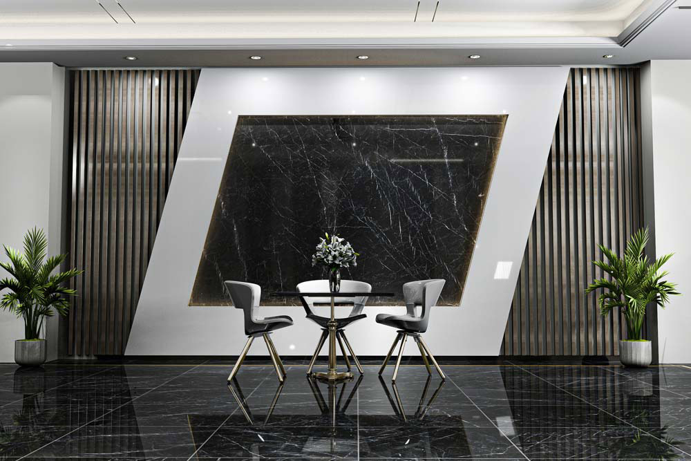 Persian Nero Marquina marble مرمریت مشکی نجف آباد کاربرد سنگ مشکی