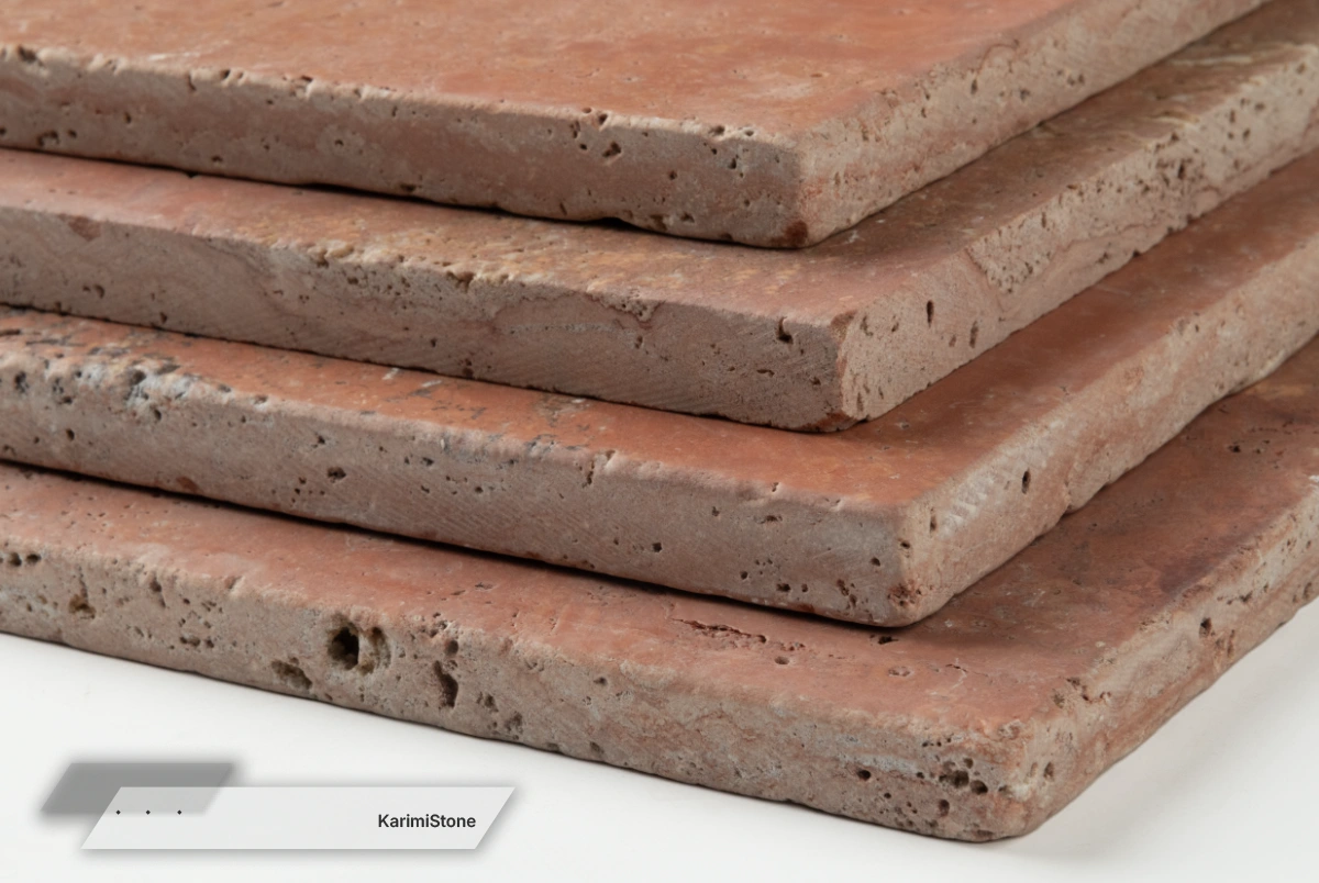 Red travertine brushed 1 (2)