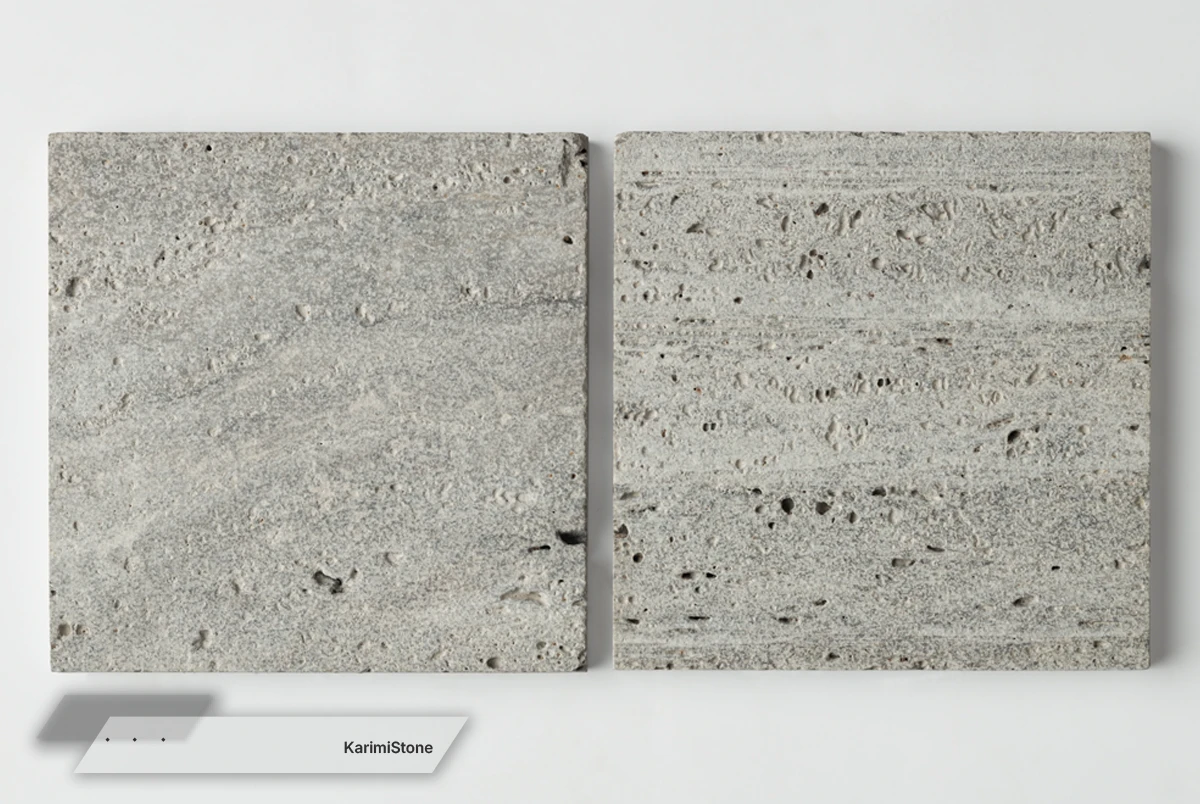 Silver travertine sandblasted (4)