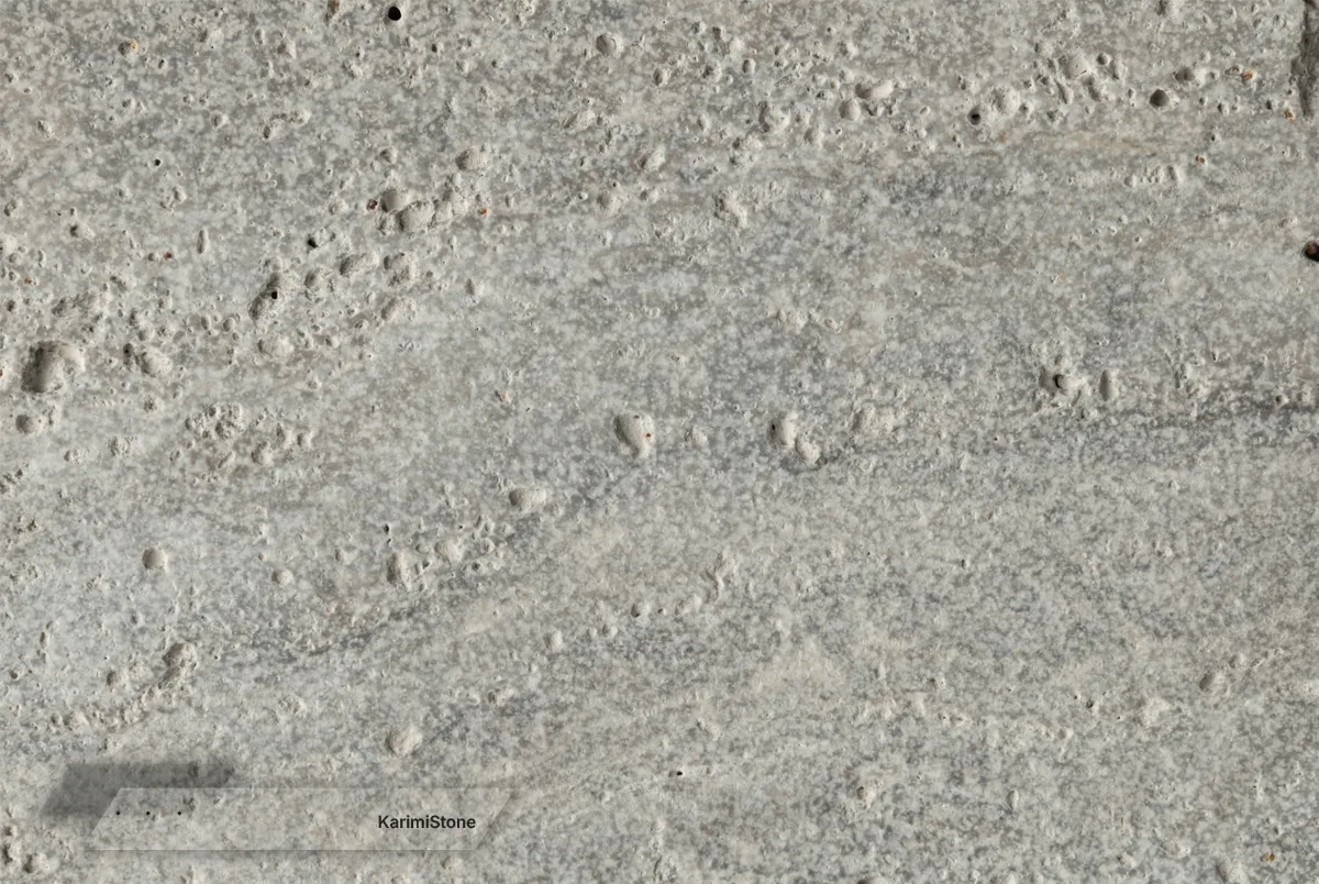Silver travertine sandblasted (5)
