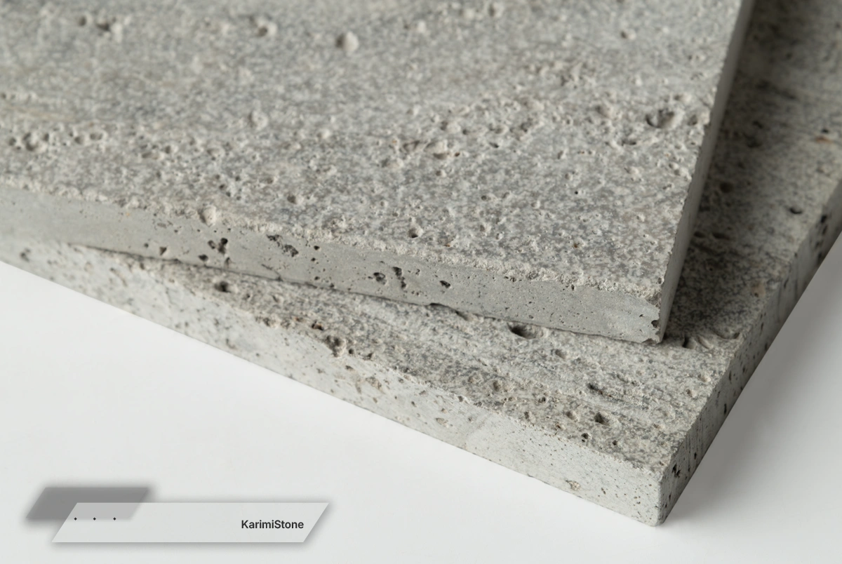 Silver travertine sandblasted (6)