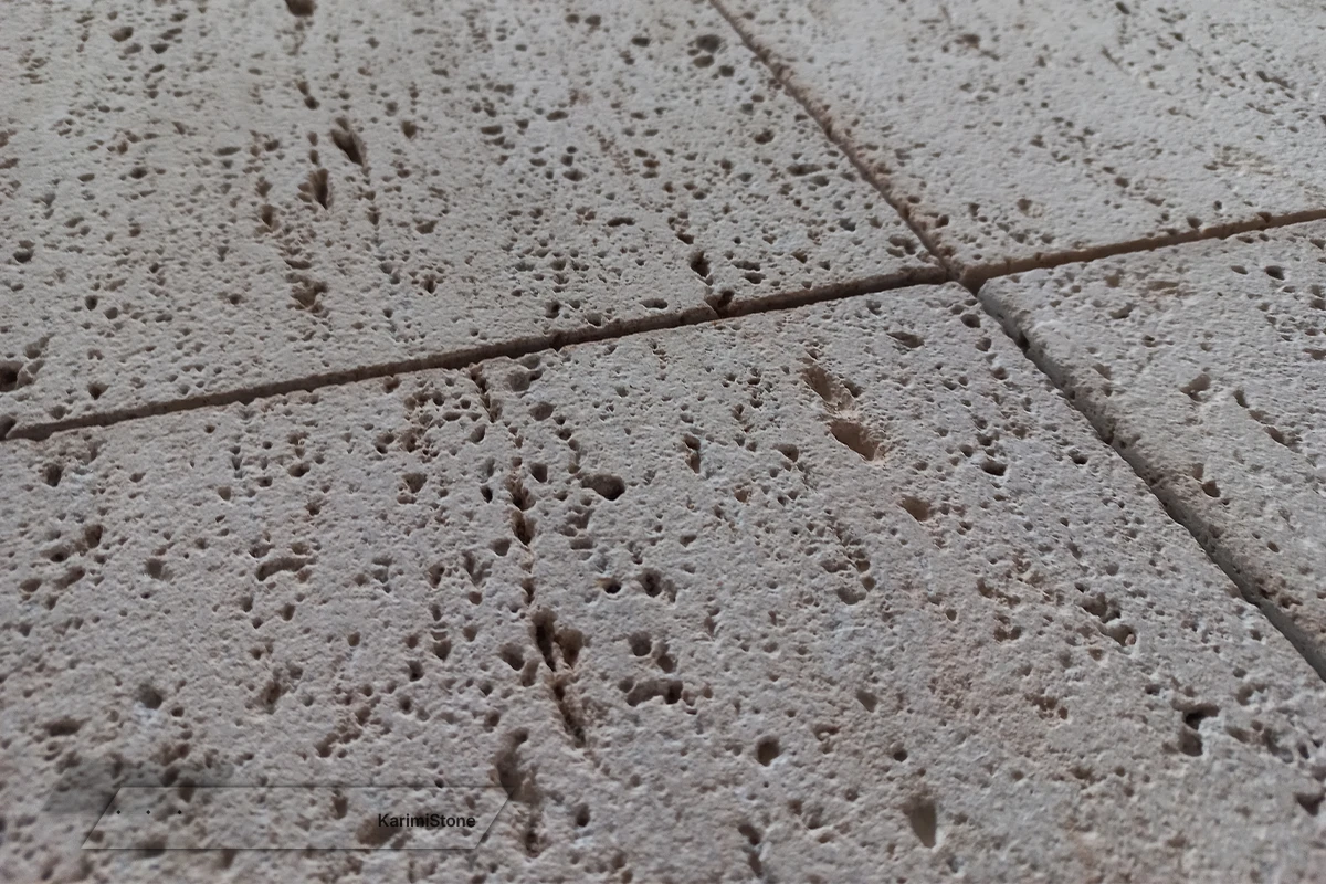 Travertine Beige Vein-cut Sandblasted 1200.800 – 02