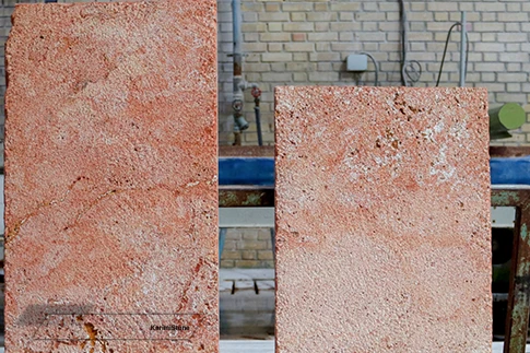 Red Travertine Bush Hammered