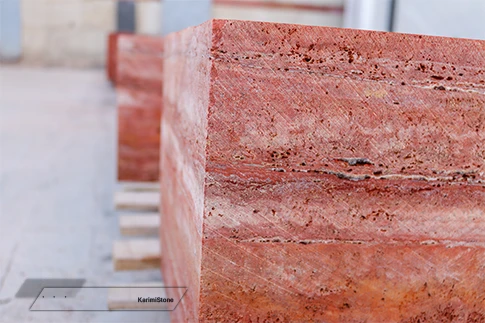 Red Travertine Sawn-cut