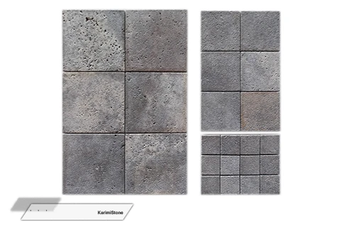 Silver Travertine Sandblasted & Brushed