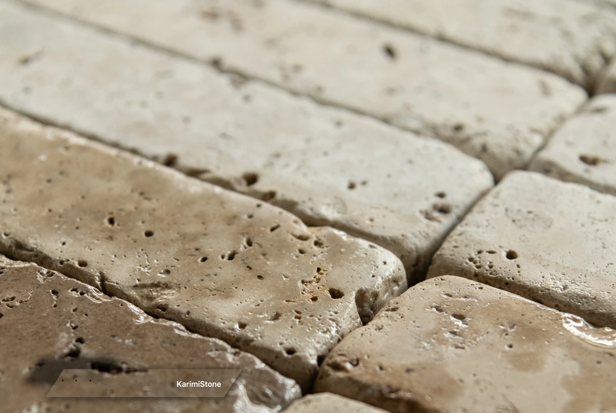 begie travertine batten