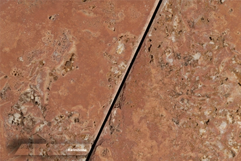 Red Travertine Honed