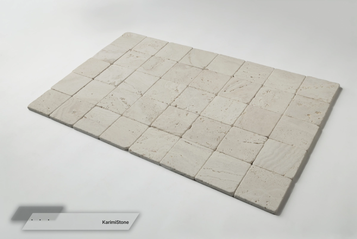 white travertine 10.10 tumble 10