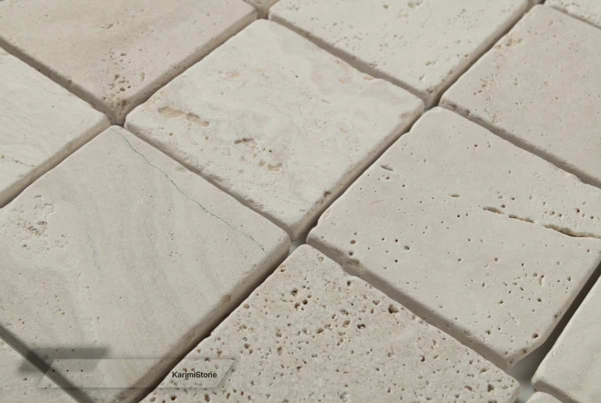 white travertine 10.10 tumble
