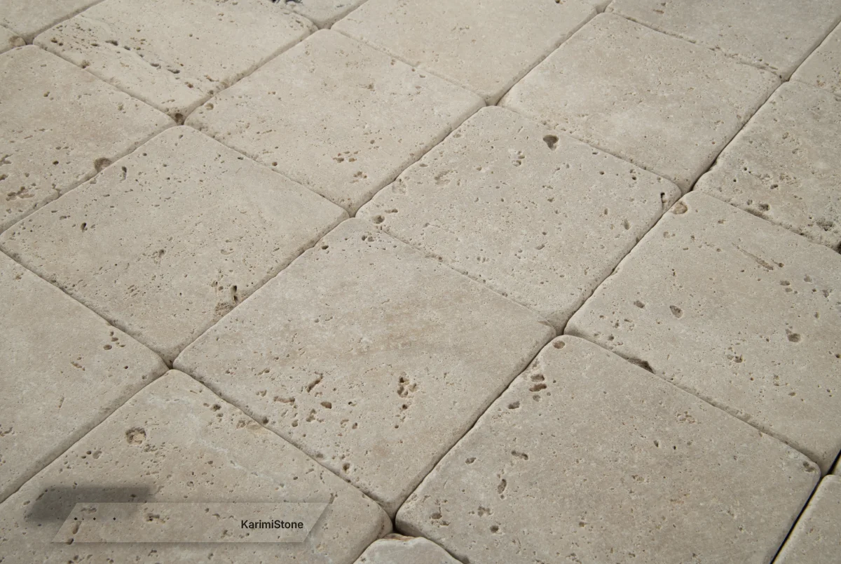 white travertine 10.10 tumble